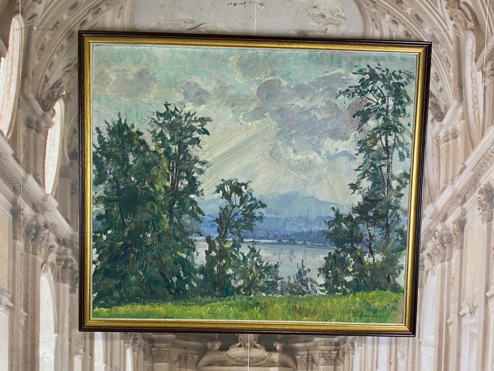 ÖLGEMÄLDE SEE LANDSCHAFT GEMÄLDE SIGNIERT HANS STADLBERGER – Bild 3