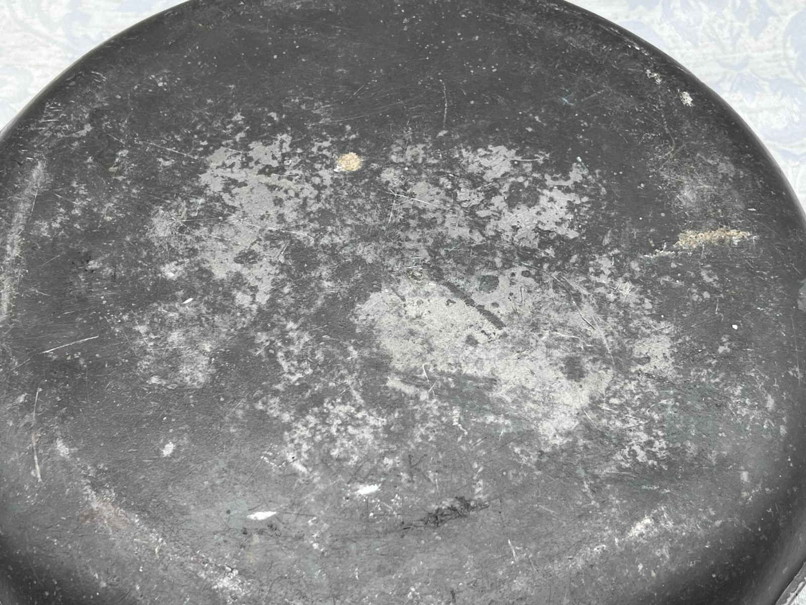 SEHR GROSSE ANTIKE SCHALE AUS ZINN 37cm 2,6kg – Bild 20