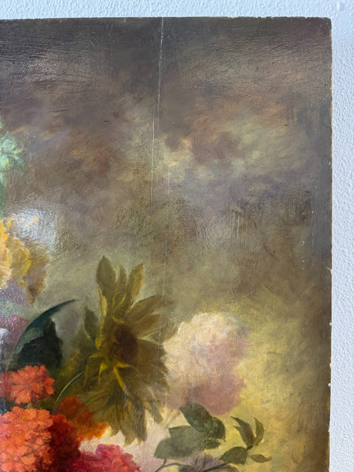 GROSSES ÖLGEMÄLDE BLUMENSTILLLEBEN 71x93cm BAROCK BLUMEN GEMÄLDE 18/19 TES JHD – Bild 10