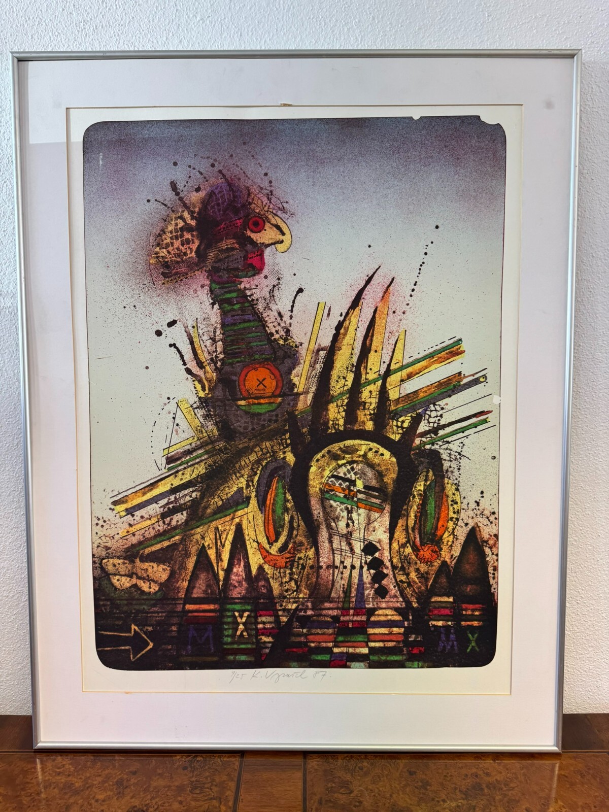 Karel VYSUSIL (1926-2014) SIGNIERTE LITHOGRAFIE ATOMARE ZEIT 9/25