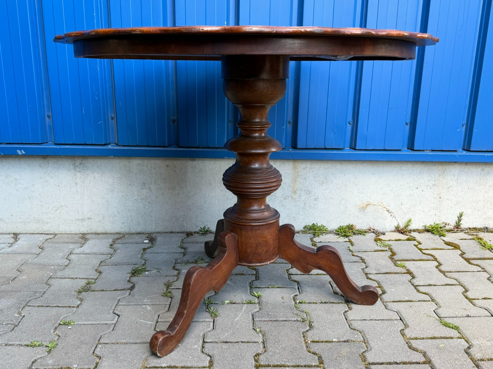 ANTIKER MAHAGONI BEISTELLTISCH TISCH BIEDERMEIER UM 1860