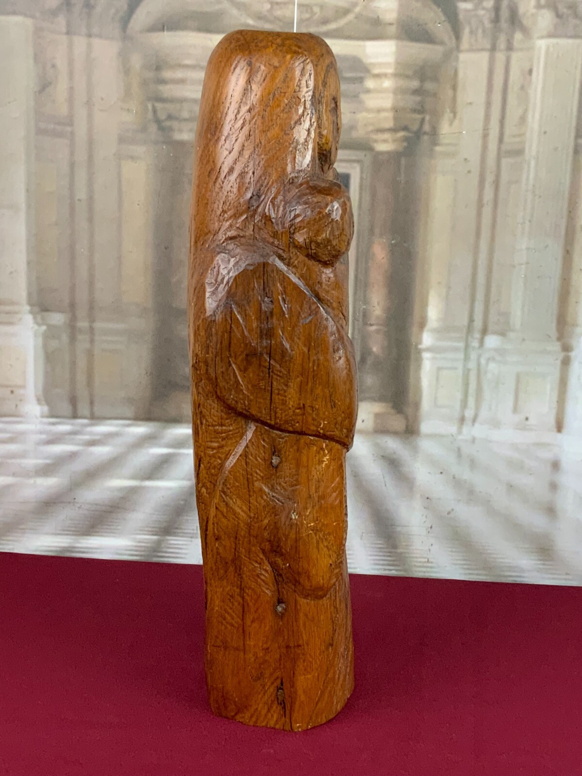 HEILIGENFIGUR SKULPTUR AUS HOLZ HEILIGE MARIA MIT DEM JESUS KIND AUS 1975 – Bild 3