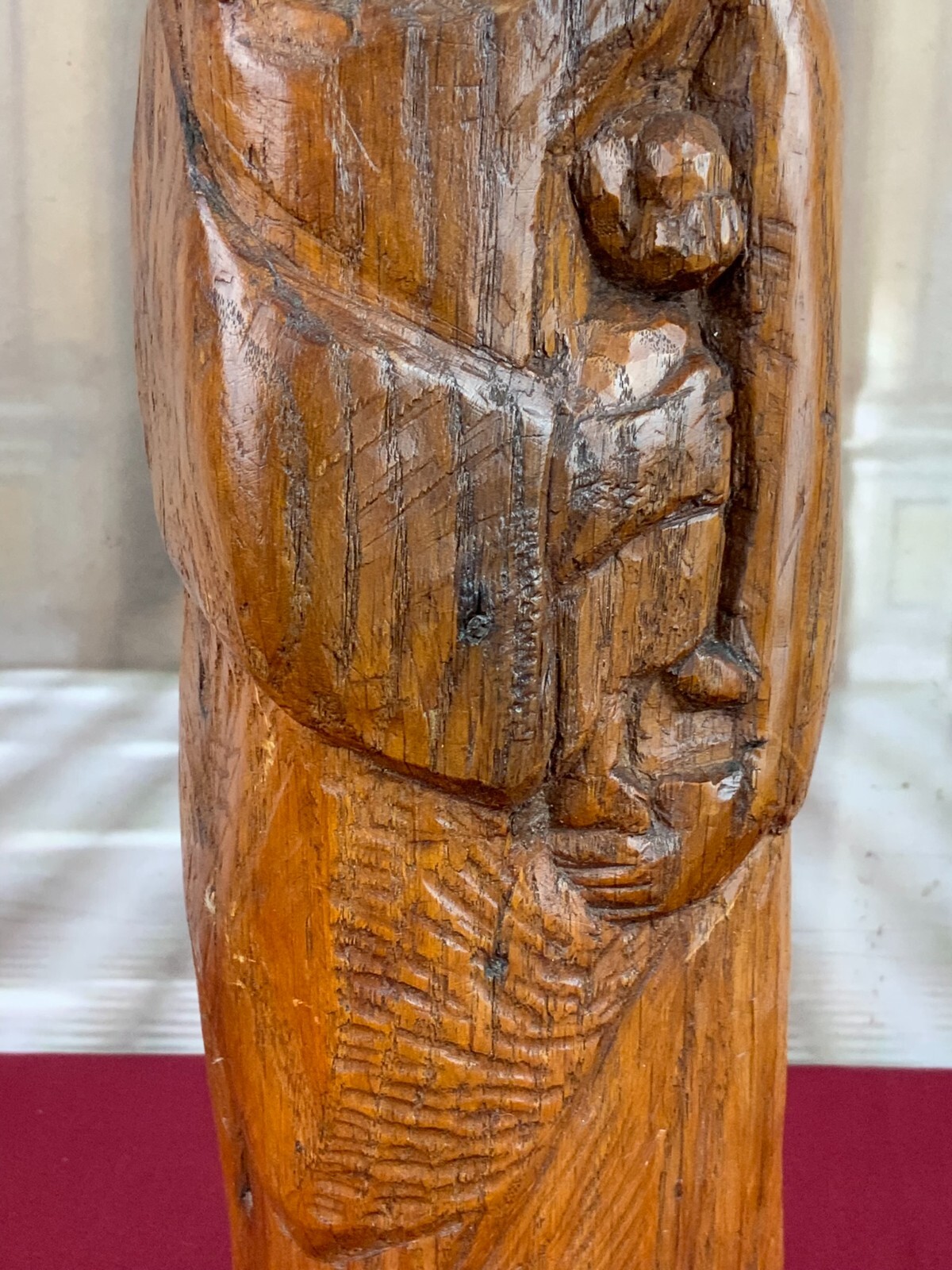 HEILIGENFIGUR SKULPTUR AUS HOLZ HEILIGE MARIA MIT DEM JESUS KIND AUS 1975 – Bild 9
