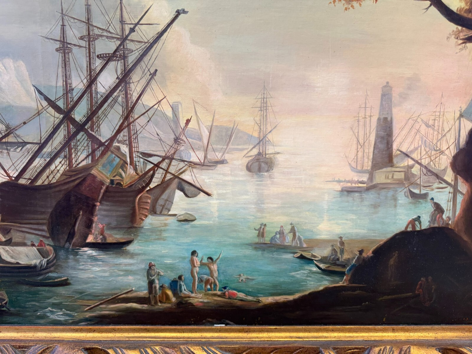 ANTIKES ÖLGEMÄLDE UM 1840 NACH SALVATOR ROSA LA MARINA BIANCHINI FIRENZE – Bild 13