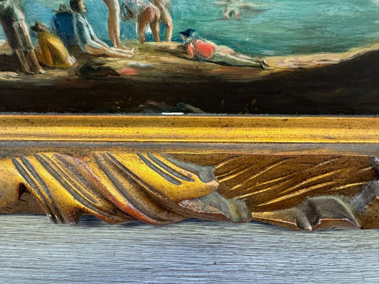 ANTIKES ÖLGEMÄLDE UM 1840 NACH SALVATOR ROSA LA MARINA BIANCHINI FIRENZE – Bild 17