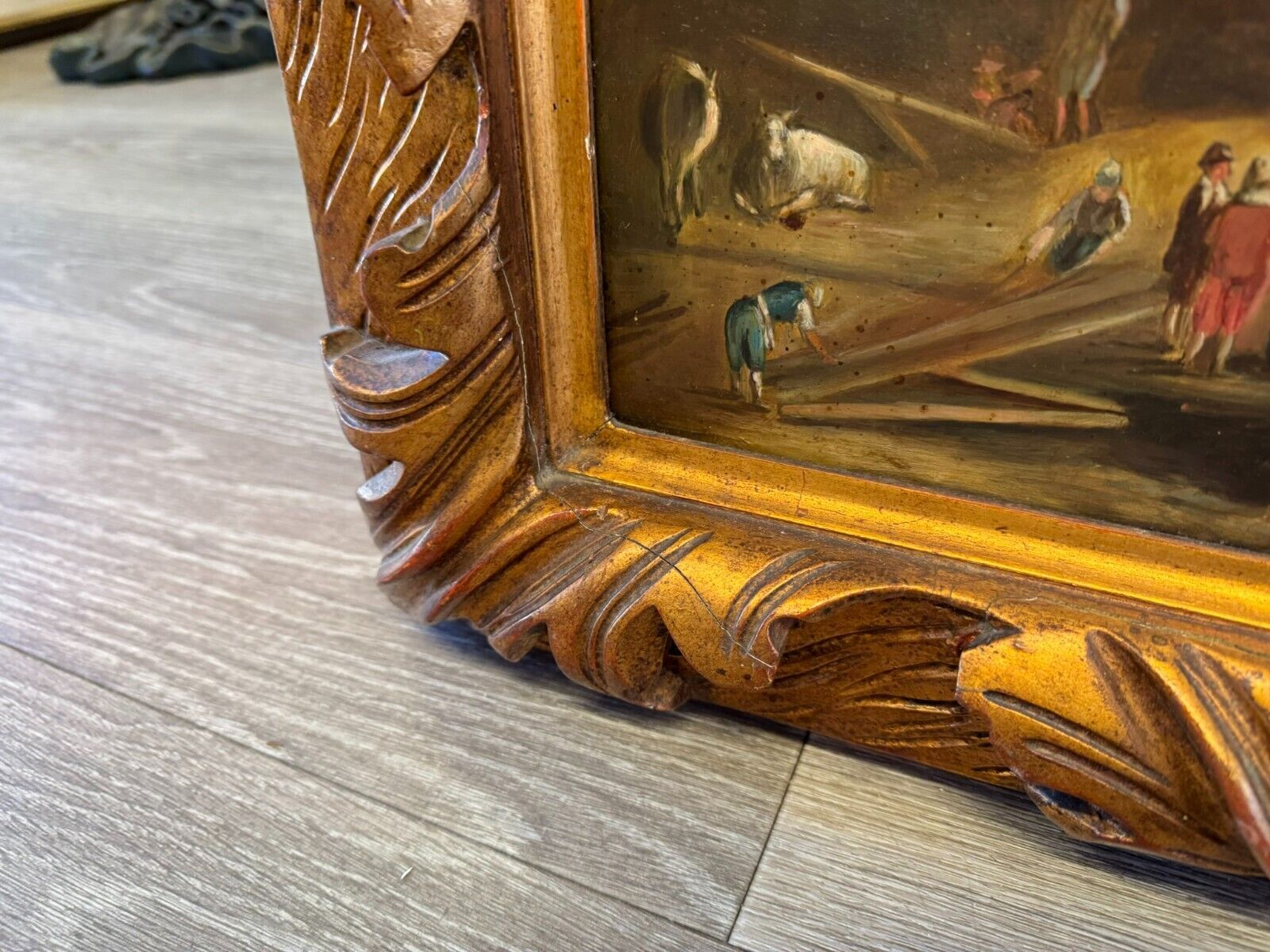 ANTIKES ÖLGEMÄLDE UM 1840 NACH SALVATOR ROSA LA MARINA BIANCHINI FIRENZE – Bild 18