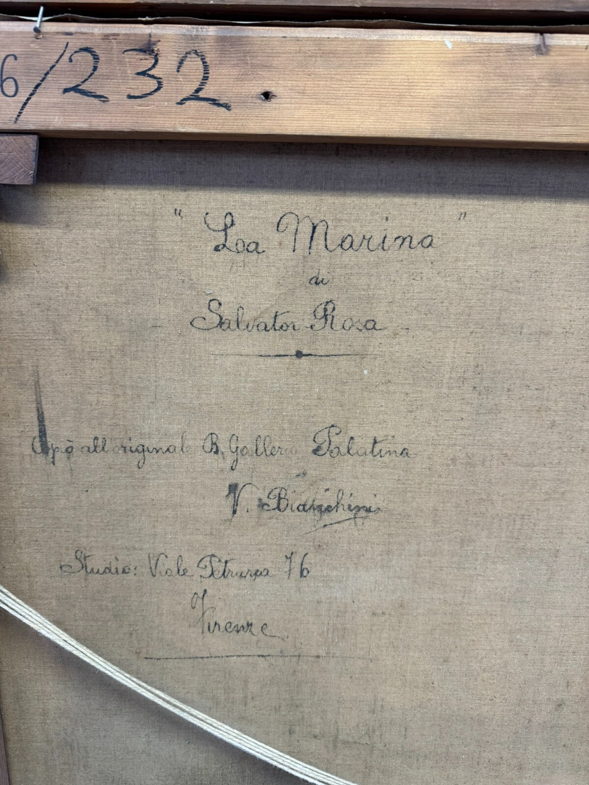 ANTIKES ÖLGEMÄLDE UM 1840 NACH SALVATOR ROSA LA MARINA BIANCHINI FIRENZE – Bild 22