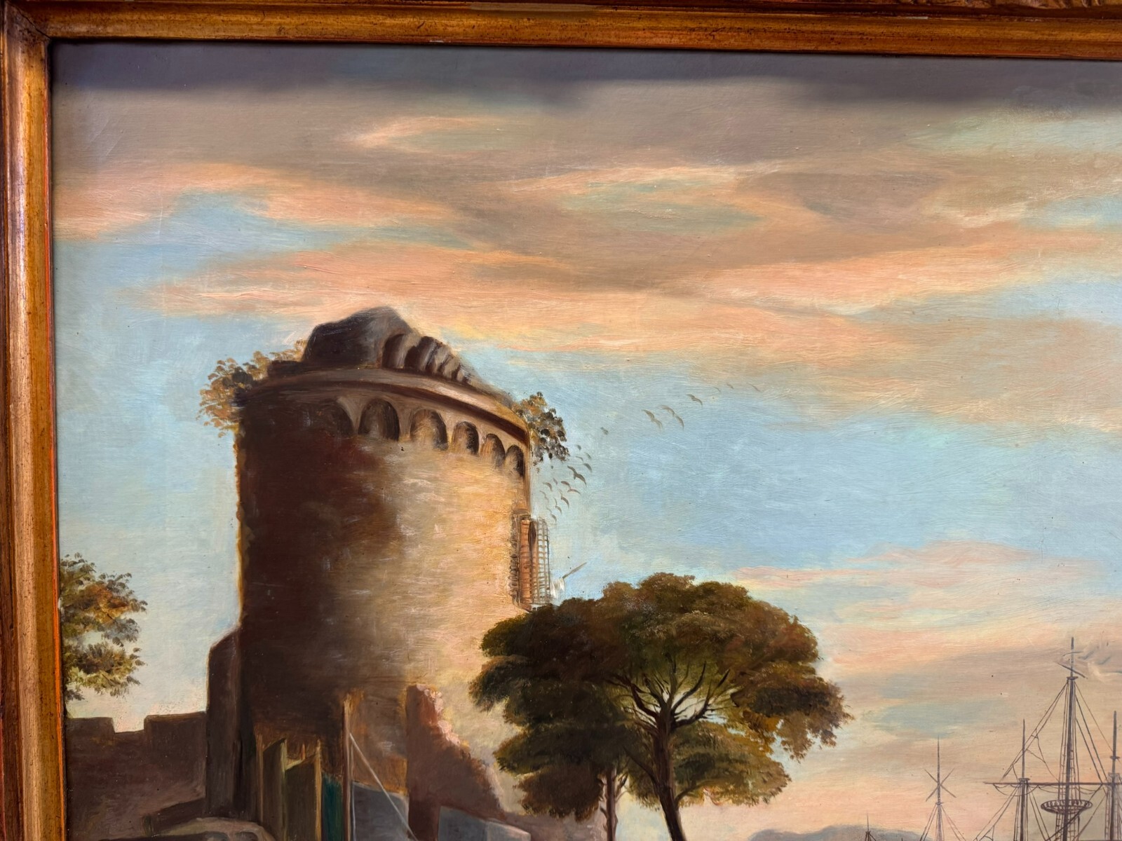 ANTIKES ÖLGEMÄLDE UM 1840 NACH SALVATOR ROSA LA MARINA BIANCHINI FIRENZE – Bild 5