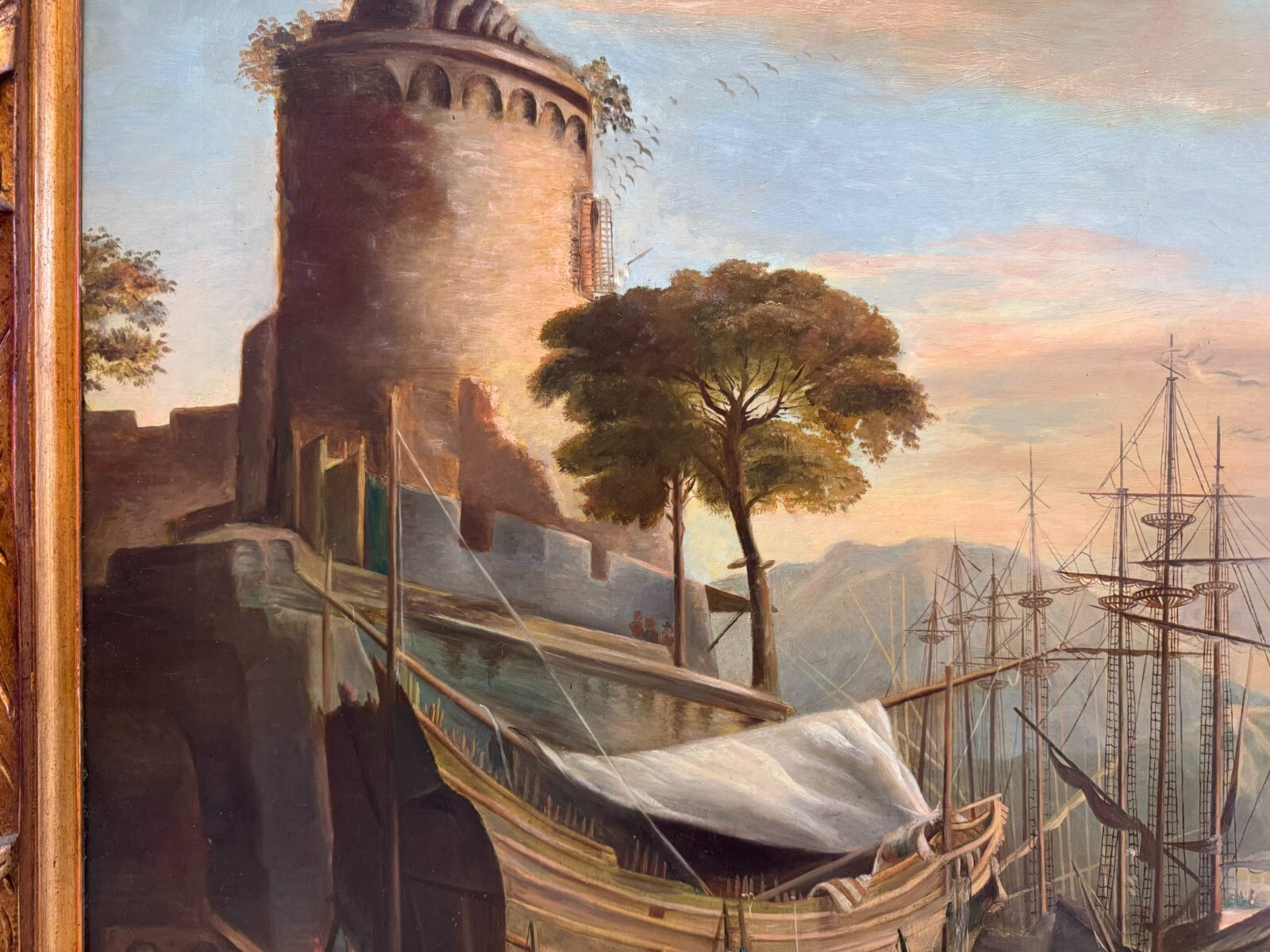 ANTIKES ÖLGEMÄLDE UM 1840 NACH SALVATOR ROSA LA MARINA BIANCHINI FIRENZE – Bild 6