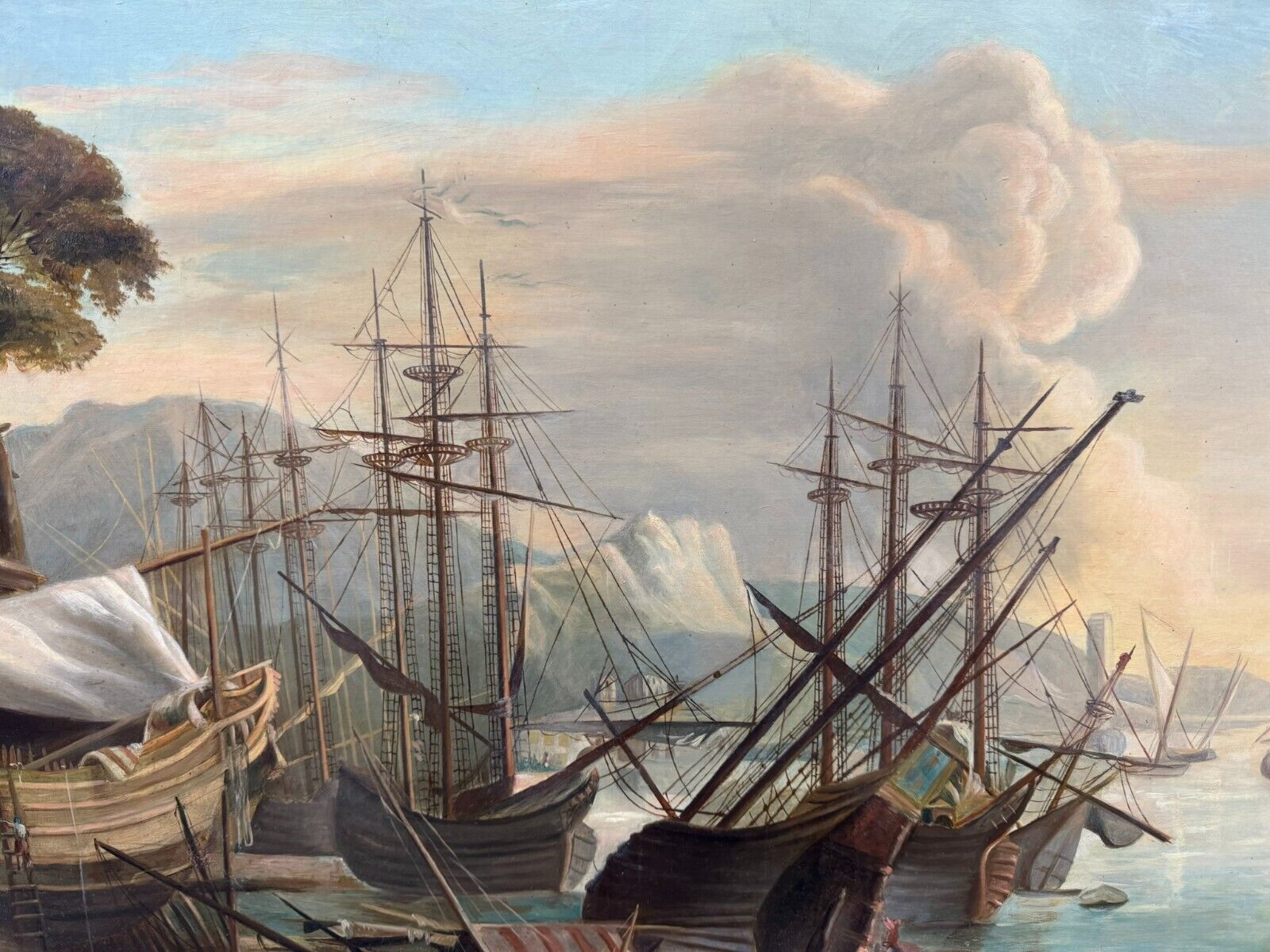 ANTIKES ÖLGEMÄLDE UM 1840 NACH SALVATOR ROSA LA MARINA BIANCHINI FIRENZE – Bild 9