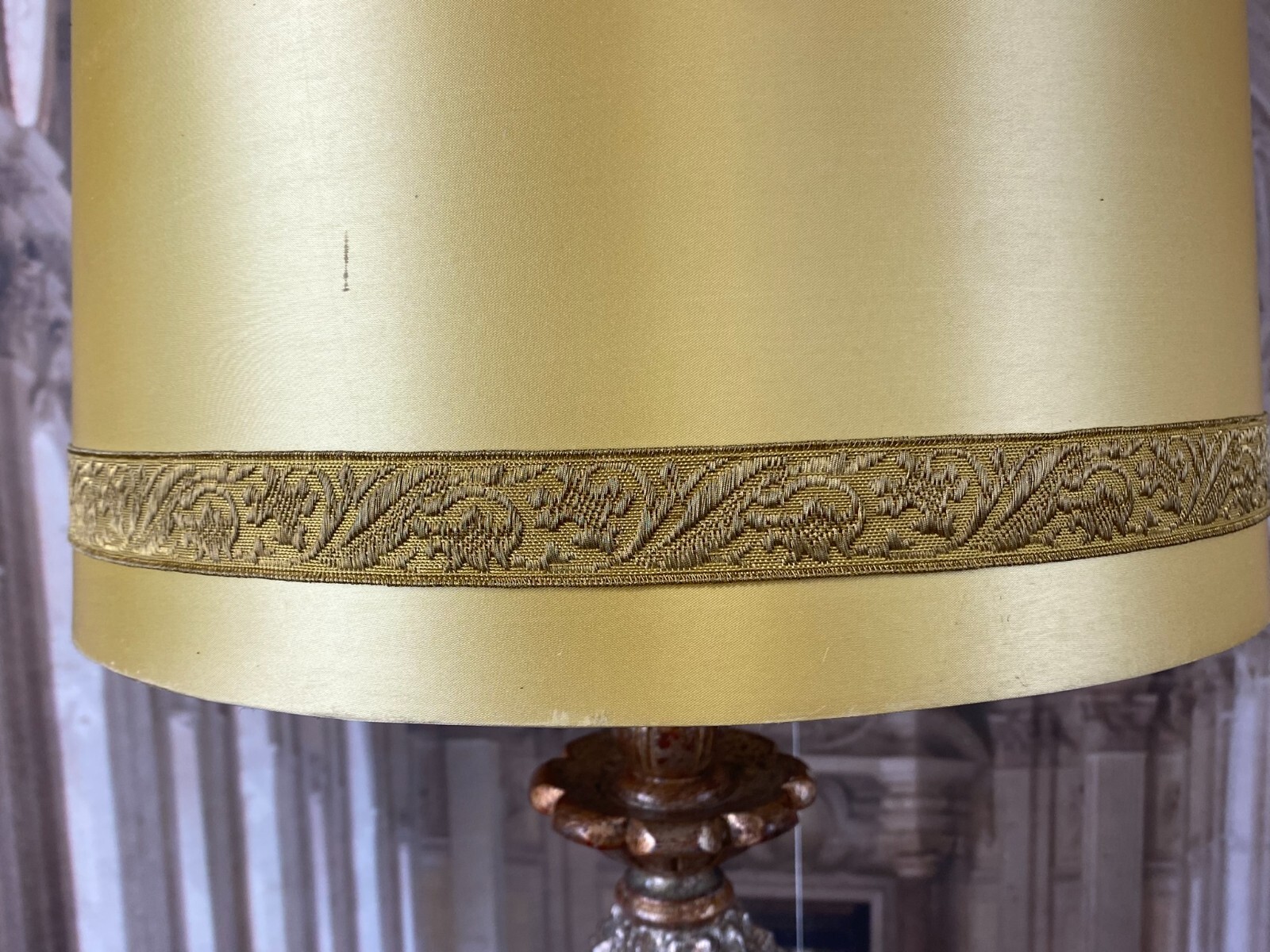 VINTAGE TISCHLAMPE BAROCK STIL HOLZ MASSIV GEFASST – Bild 21