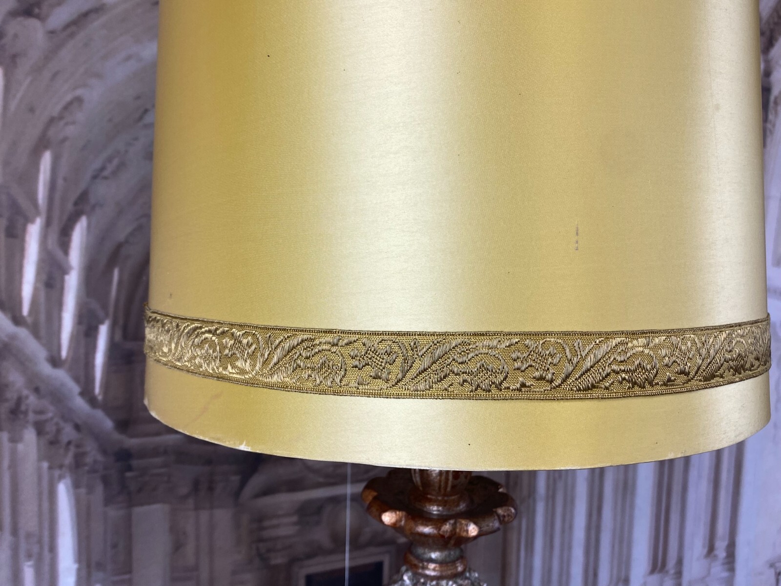 VINTAGE TISCHLAMPE BAROCK STIL HOLZ MASSIV GEFASST – Bild 22