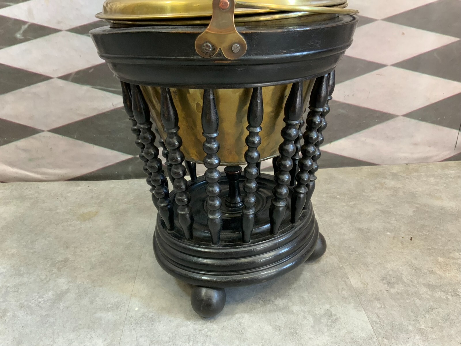 BIEDERMEIER STÖVCHEN TEEWÄRMER UM 1850 MAHAGONI KUPFER KESSEL KANNE TEETISCH – Bild 7