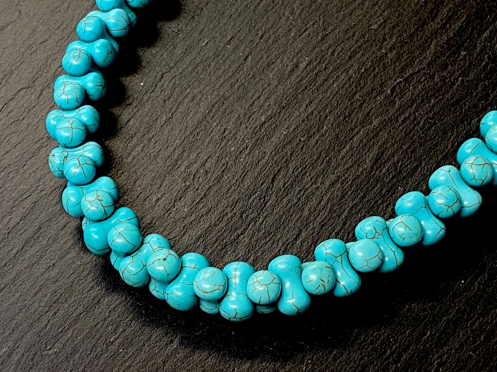 MODESCHMUCK MASSIVE HALSKETTE KETTE TÜRKIS TÜRKISE ca 91,3g