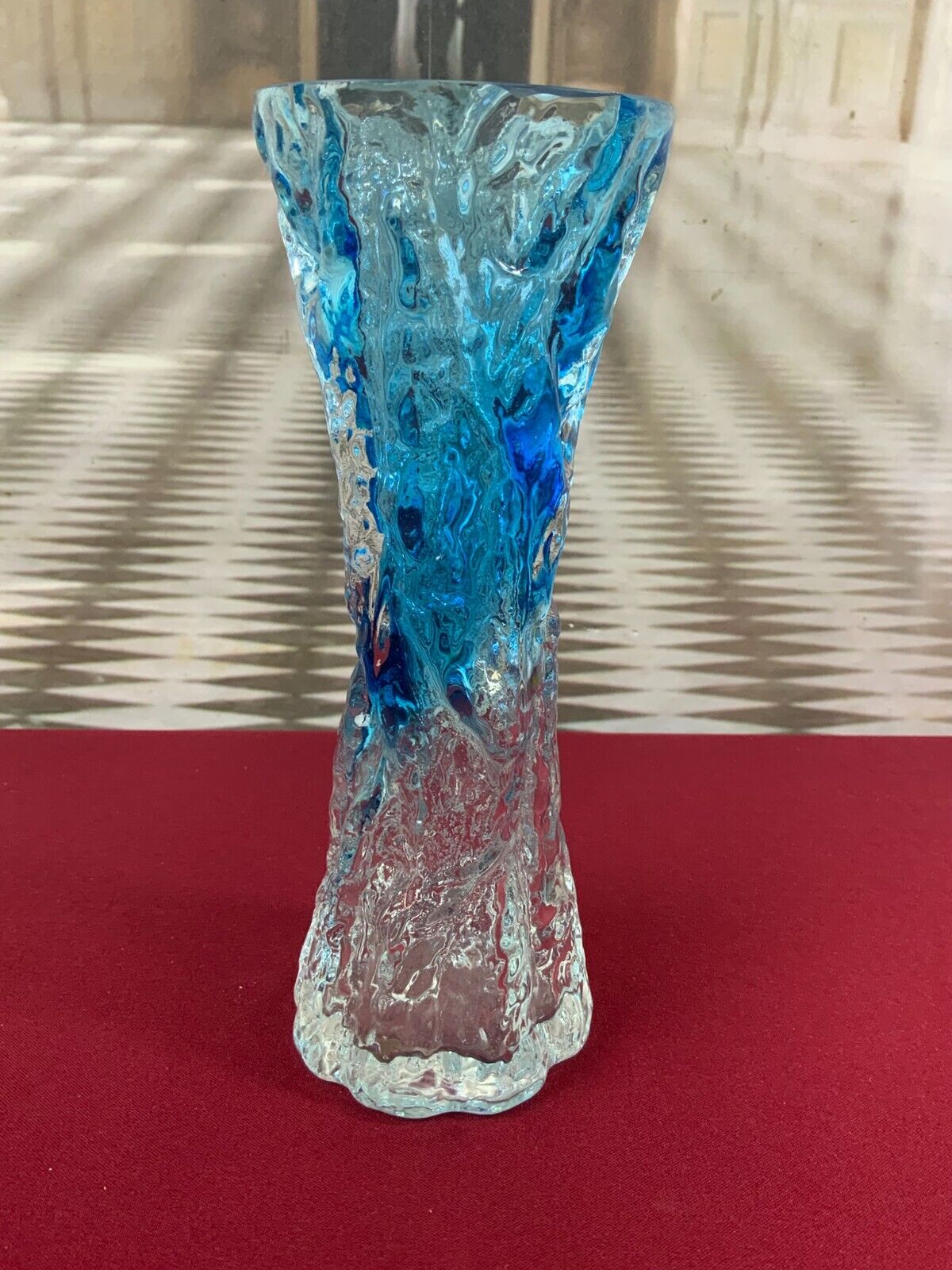 MUNDGEBLASENE VASE AUS GLAS HANDARBEIT 25,5cm HOCH 1,1kg – Bild 6