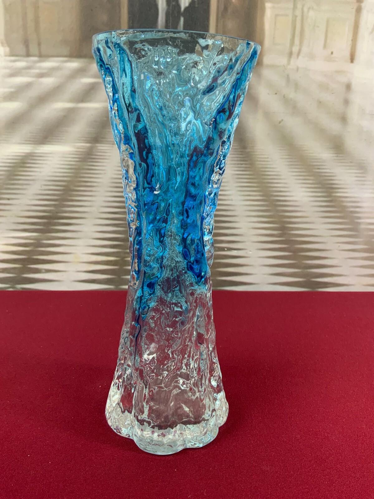 MUNDGEBLASENE VASE AUS GLAS HANDARBEIT 25,5cm HOCH 1,1kg – Bild 7