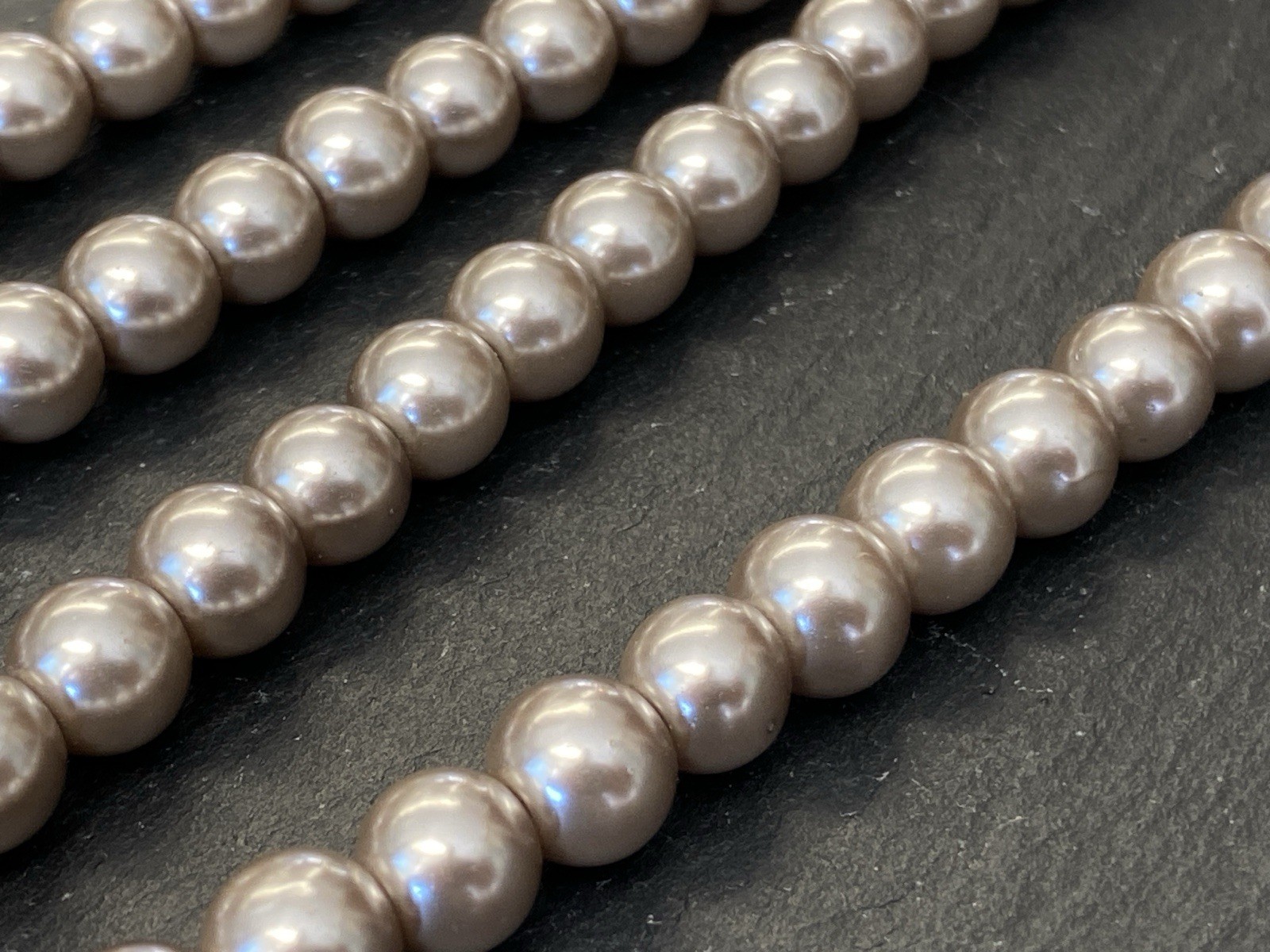 HALSKETTE PERLENKETTE KETTE PERLE PERLEN KUNSTPERLEN 0,8cm – Bild 3