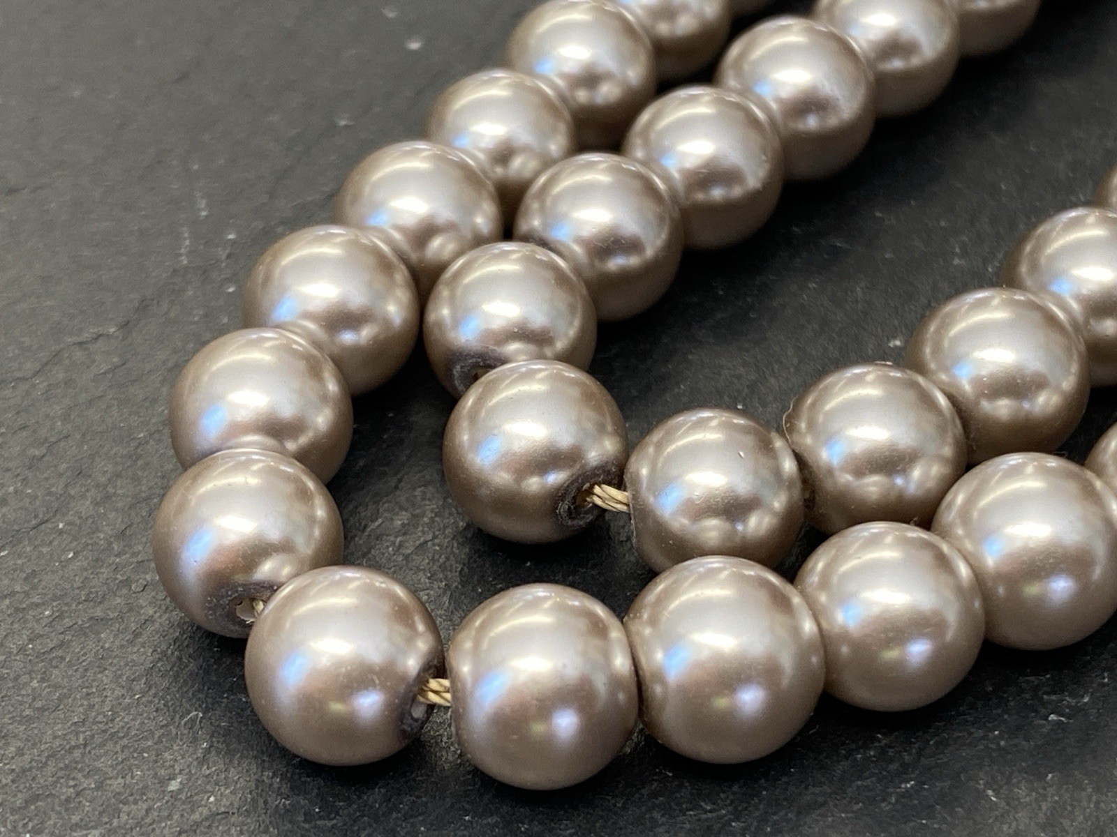 HALSKETTE PERLENKETTE KETTE PERLE PERLEN KUNSTPERLEN 0,8cm – Bild 9