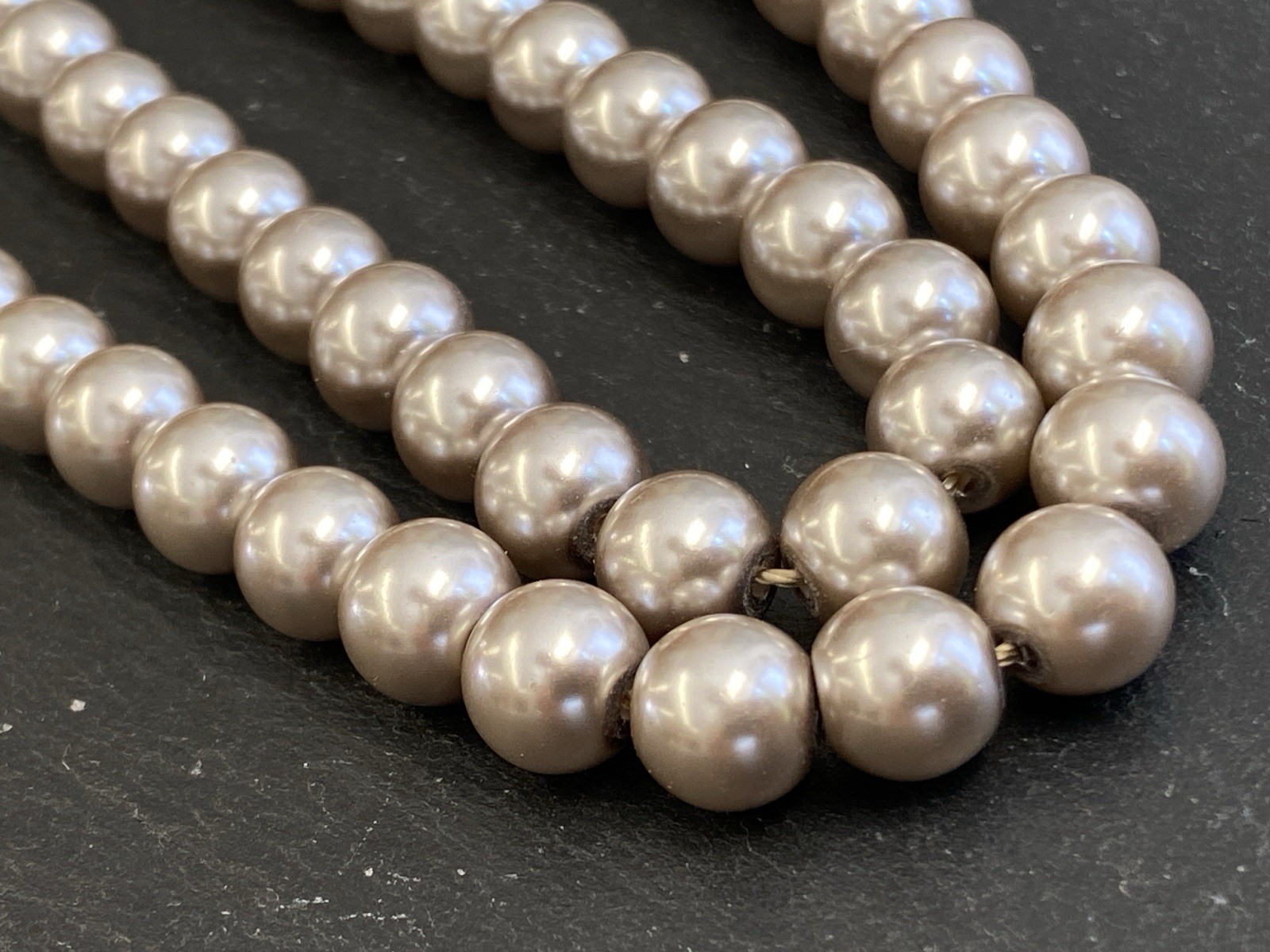 HALSKETTE PERLENKETTE KETTE PERLE PERLEN KUNSTPERLEN 0,8cm – Bild 10