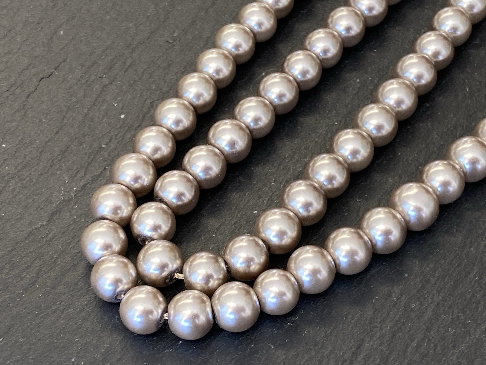 HALSKETTE PERLENKETTE KETTE PERLE PERLEN KUNSTPERLEN 0,8cm