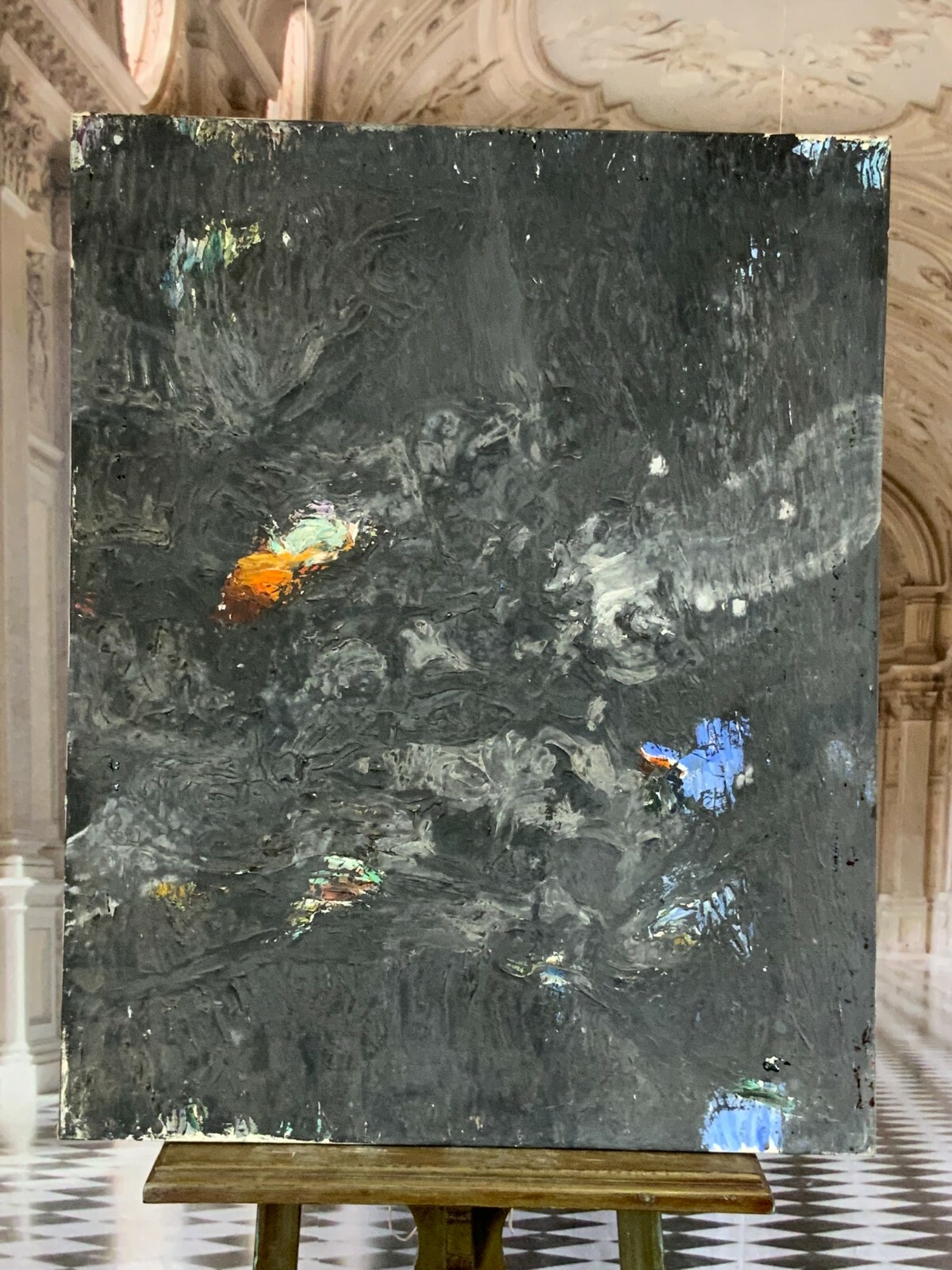 ABSTRAKTES ACRYLGEMÄLDE GEMÄLDE GROSSFORMAT 80x100cm Waldemar KUFNER (1940-2016) – Bild 3