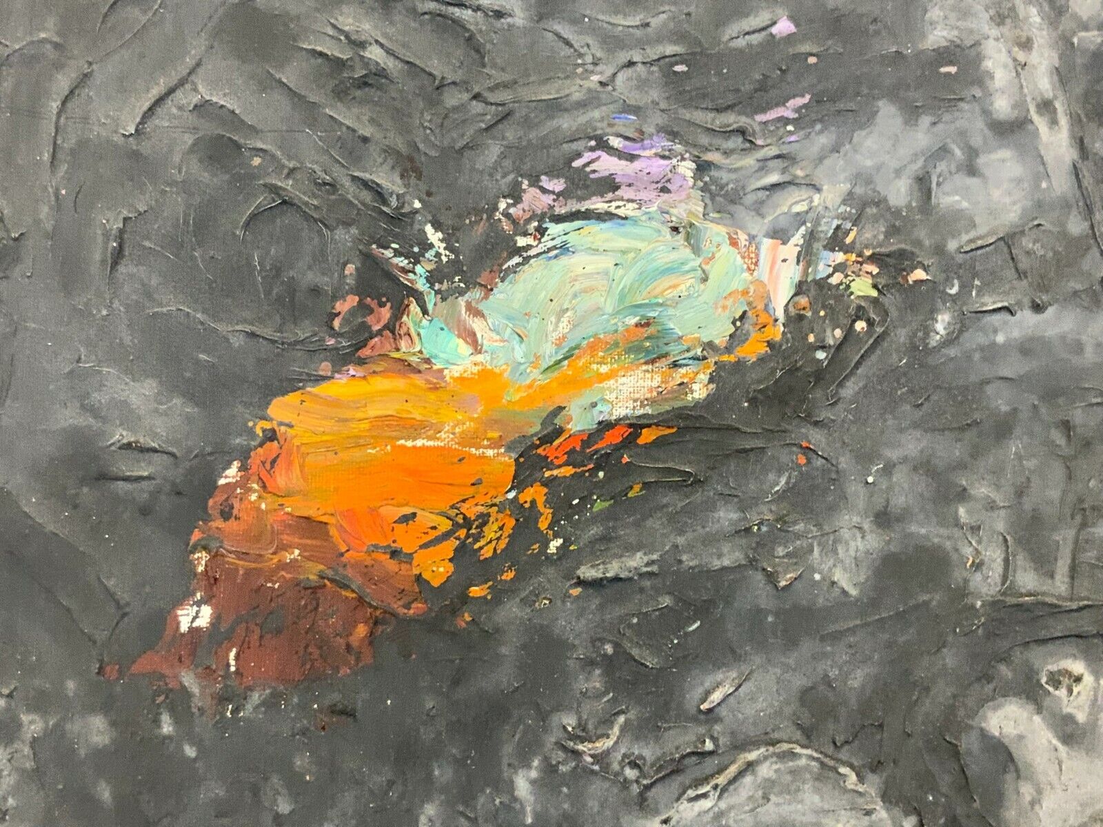 ABSTRAKTES ACRYLGEMÄLDE GEMÄLDE GROSSFORMAT 80x100cm Waldemar KUFNER (1940-2016) – Bild 5