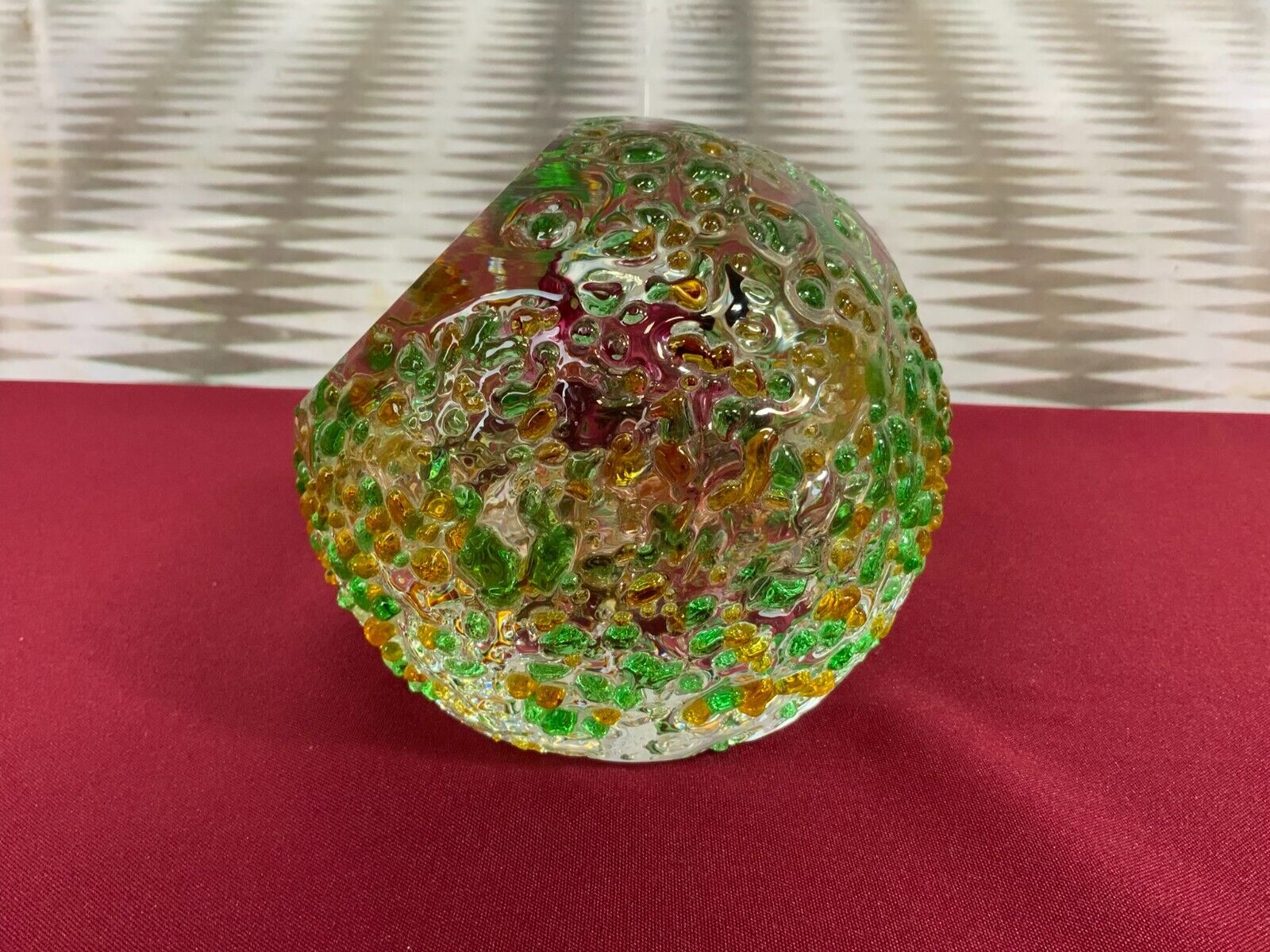 MASSIVE GLASKUGEL KUGEL DESIGN BY PRINC KÜNSTLERGLAS 14cm HOCH 3,6kg – Bild 5