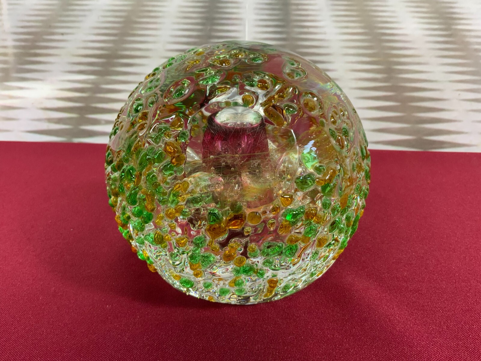 MASSIVE GLASKUGEL KUGEL DESIGN BY PRINC KÜNSTLERGLAS 14cm HOCH 3,6kg – Bild 6