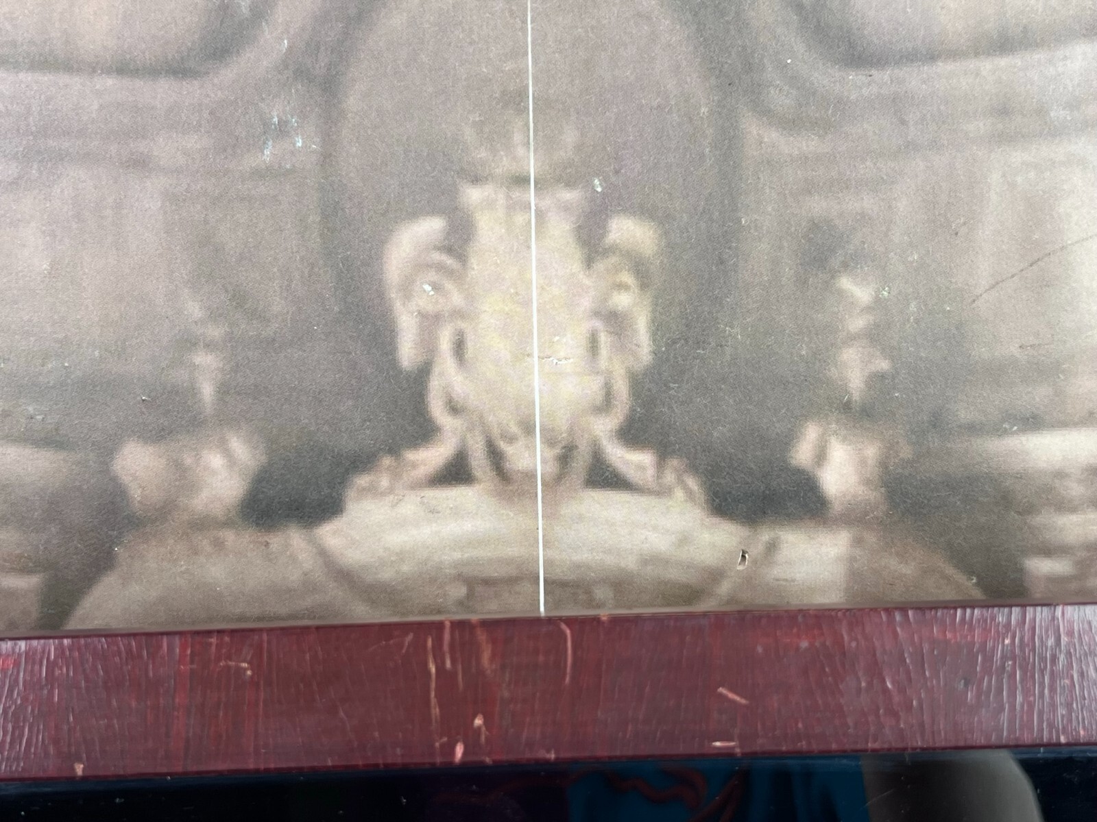 ANTIKES STICKBILD UM 1800 SEIDE HAUS AM FLUSS MIT PERSONEN – Bild 13