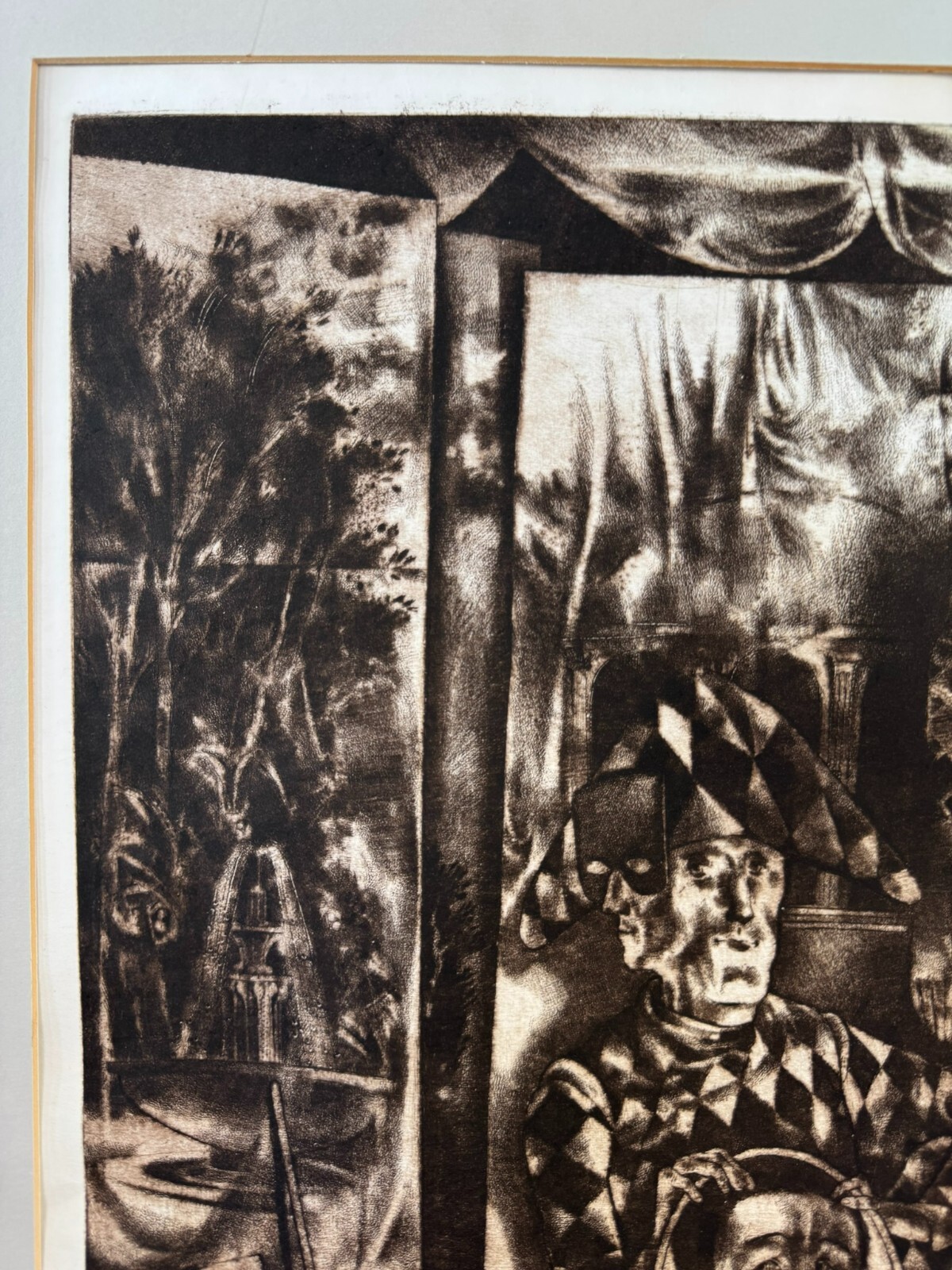 Jan MENTLÍK (1929) SIGNIERTE LITHOGRAFIE EIN VERLIEBTER PIEROT 8/50 – Bild 4