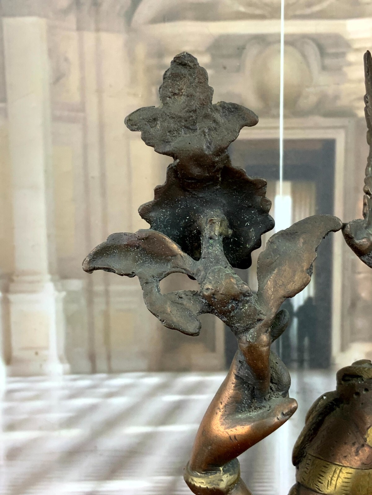 ANTIKE FIGUR BODHISATTVA MESSING UND KUPFER TIBET / CHINA 44cm HOCH – Bild 17