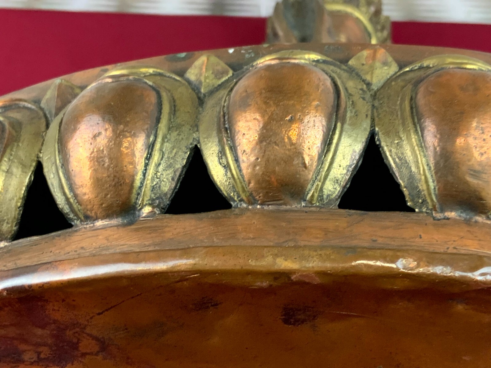 ANTIKE FIGUR BODHISATTVA MESSING UND KUPFER TIBET / CHINA 44cm HOCH – Bild 23