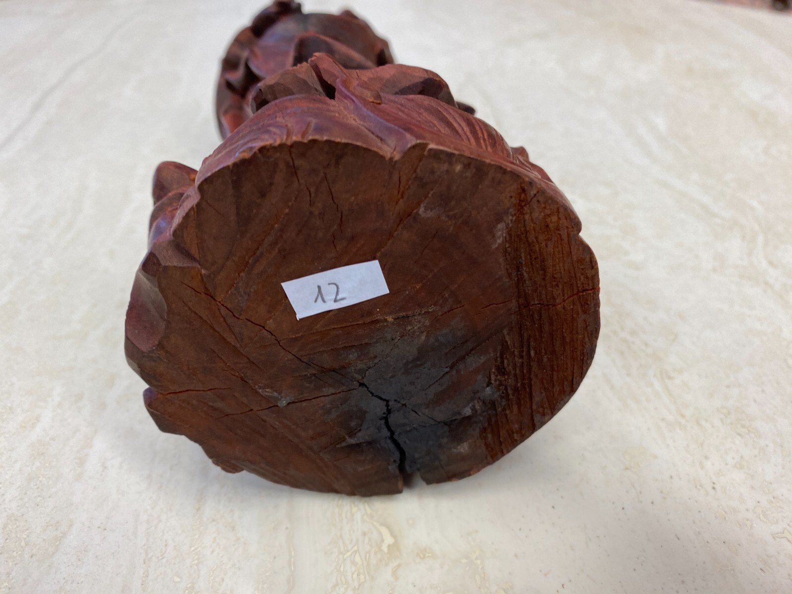 CHINA SKULPTUR AUS HOLZ STEHENDE FRAU 31cm HOCH – Bild 16