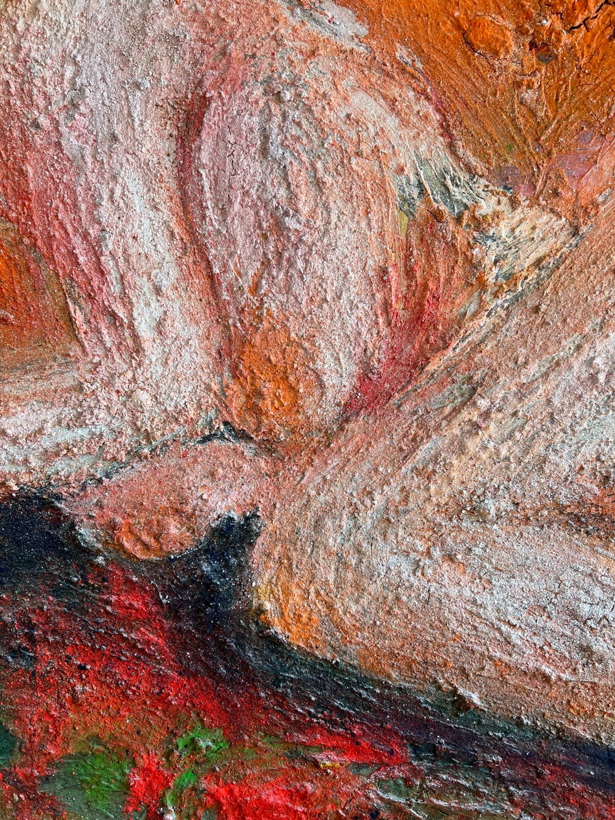 ACRYLGEMÄLDE AKT EROTIK "DICKE IN ORANGE" Gabriele STIEGHORST (1953) 120x100cm – Bild 4