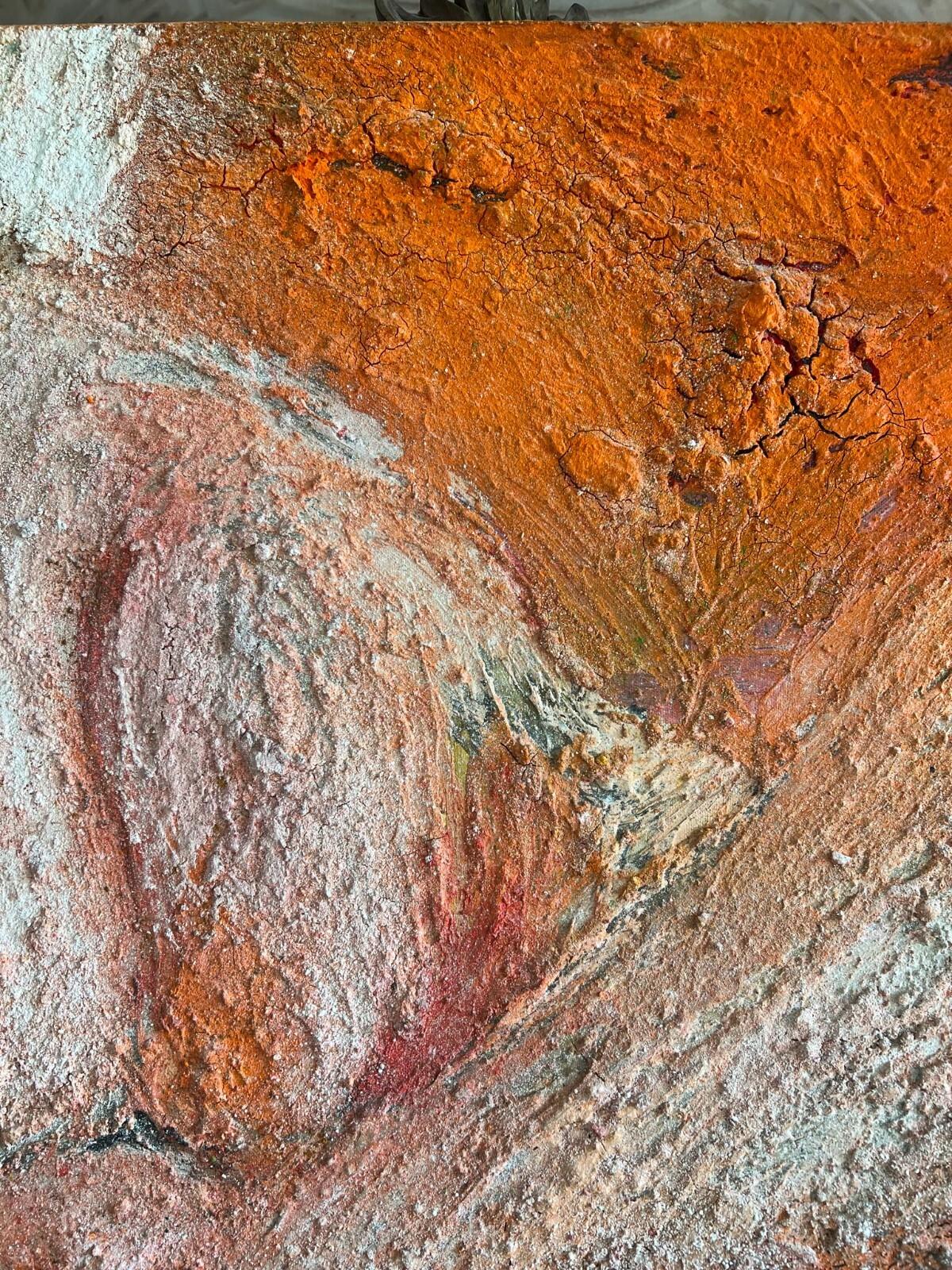 ACRYLGEMÄLDE AKT EROTIK "DICKE IN ORANGE" Gabriele STIEGHORST (1953) 120x100cm – Bild 7