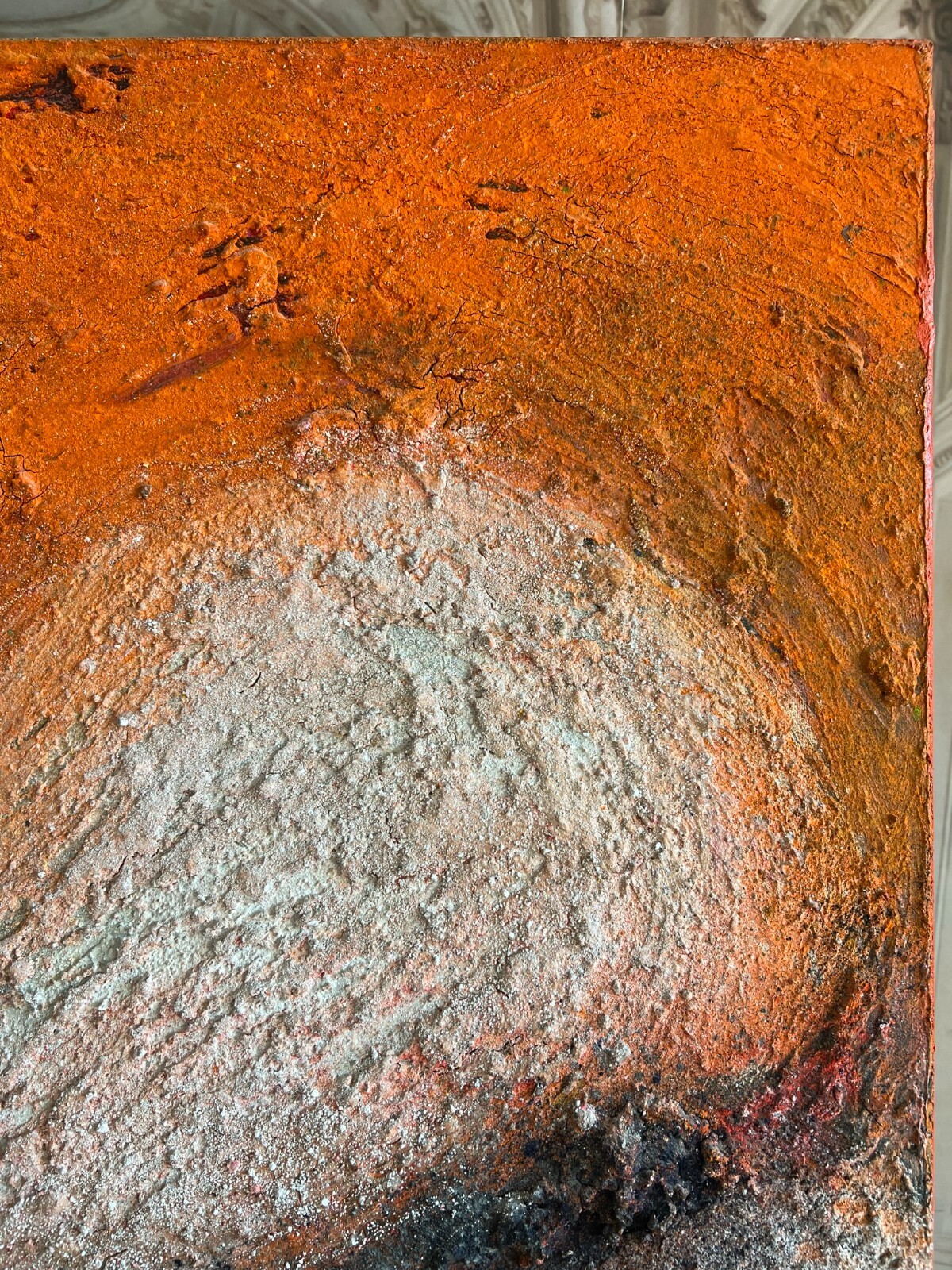 ACRYLGEMÄLDE AKT EROTIK "DICKE IN ORANGE" Gabriele STIEGHORST (1953) 120x100cm – Bild 9