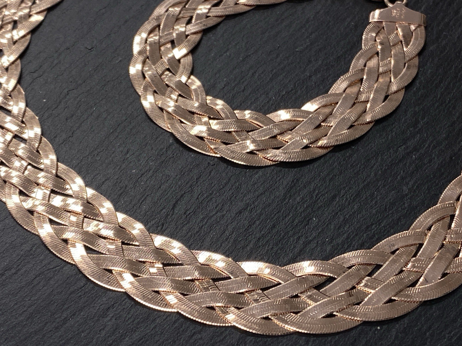 SCHMUCKSET 925 STERLING SILBER ITALY MILOR ROSÉGOLD