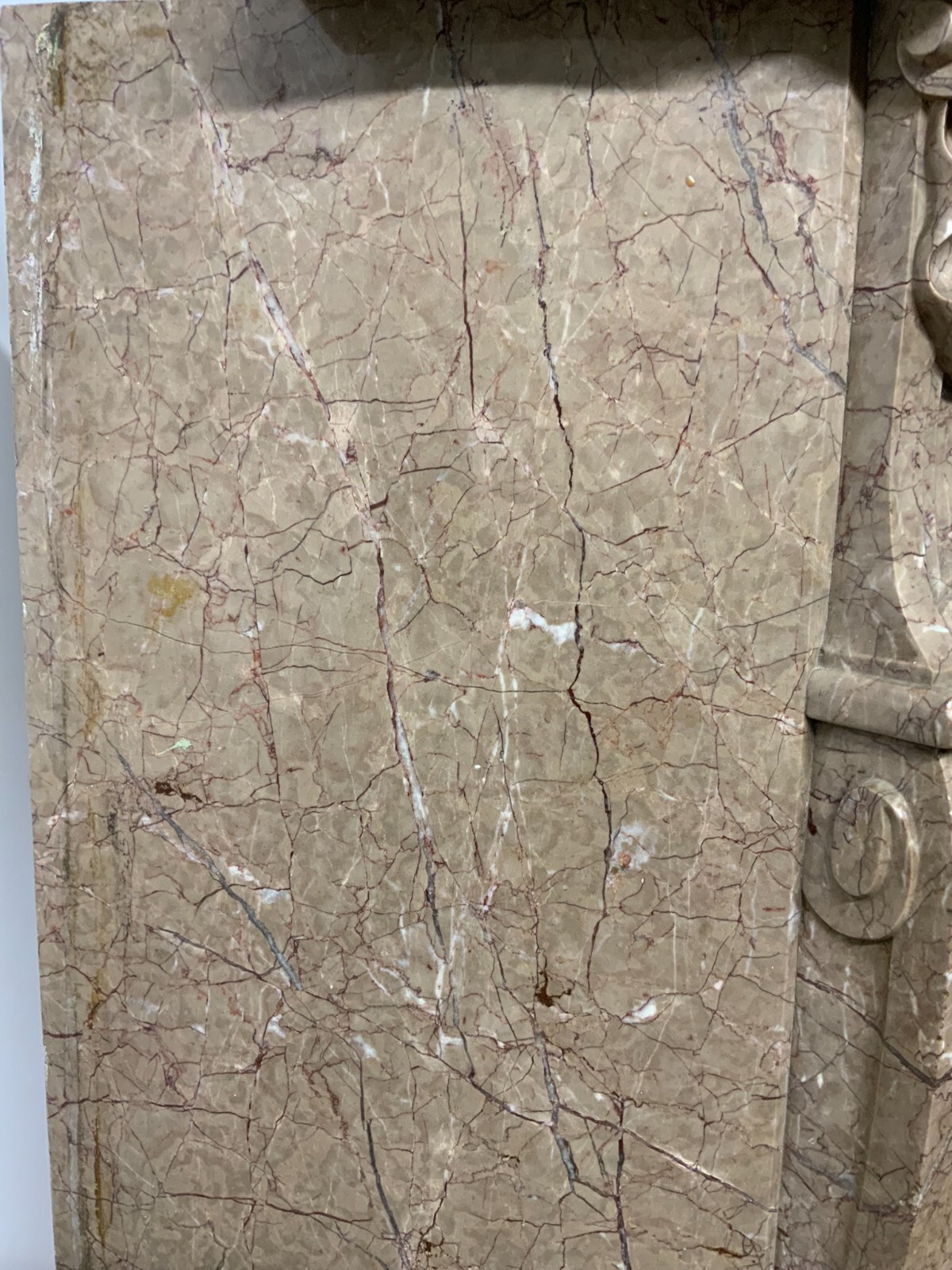 ANTIKE KAMINUMRANDUNG MARMOR KAMIN UM 1880 MASSIV LOUIS XV STIL – Bild 11
