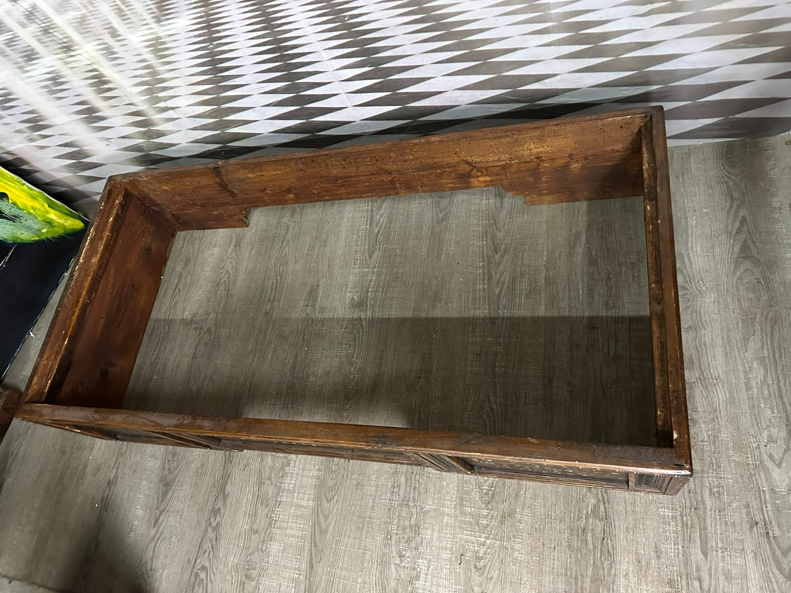 ANTIKE ALPBACHTALER TRUHE SOCKELTRUHE 1753 WEICHHOLZ BEMALT DOPPELKOPFADLER – Bild 18