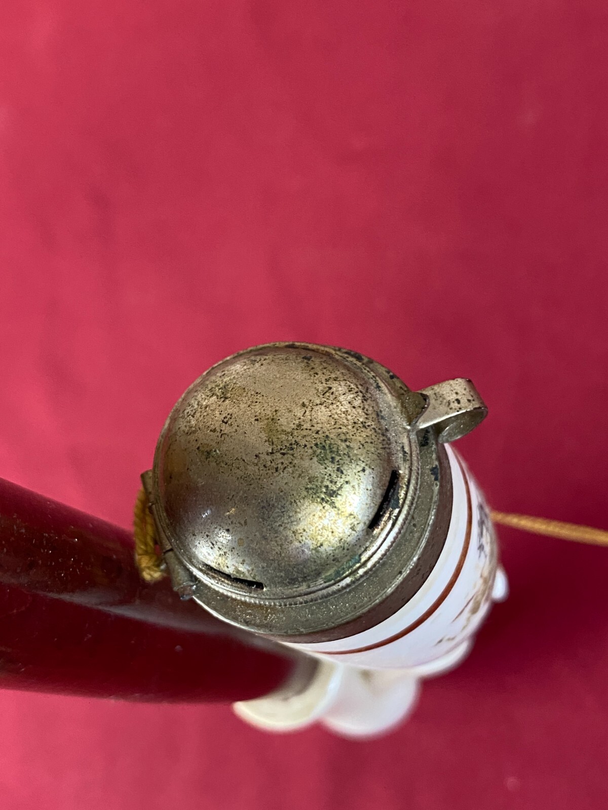 ANTIKE PFEIFE PORZELLAN HANDBEMALT PORZELLANPFEIFE ZUR HOCHZEIT 77cm – Bild 11