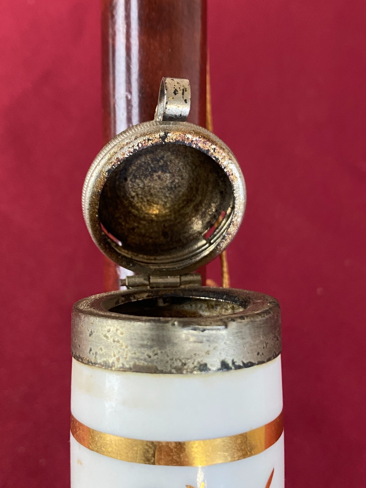 ANTIKE PFEIFE PORZELLAN HANDBEMALT PORZELLANPFEIFE ZUR HOCHZEIT 77cm – Bild 12