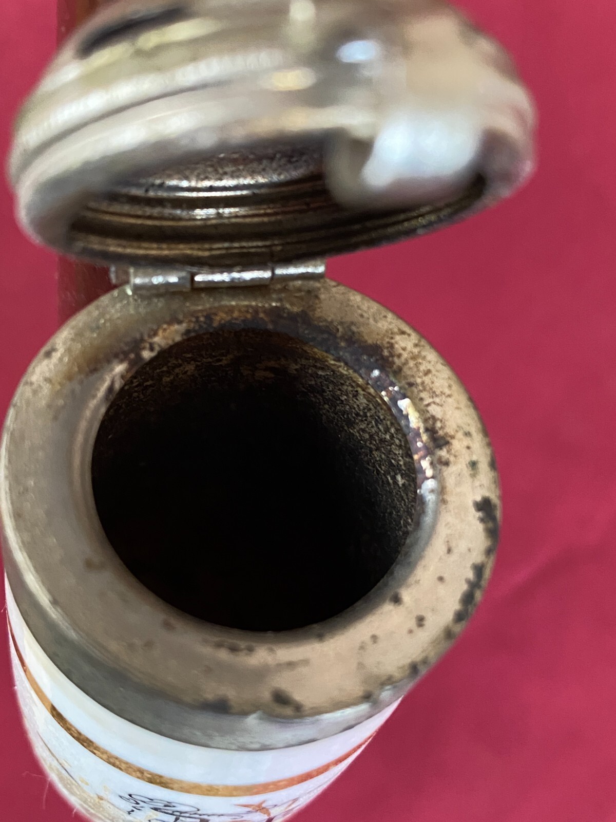 ANTIKE PFEIFE PORZELLAN HANDBEMALT PORZELLANPFEIFE ZUR HOCHZEIT 77cm – Bild 13