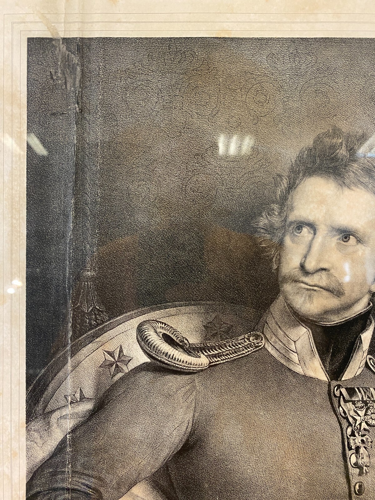 Grosser Druck gerahmt hinter Glas mit dem Portrait Ludwig I – Bild 5