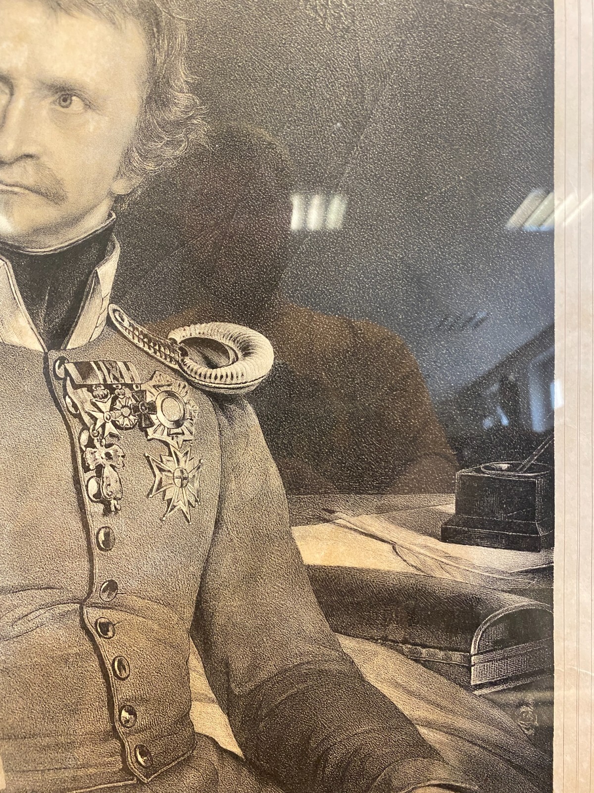 Grosser Druck gerahmt hinter Glas mit dem Portrait Ludwig I – Bild 8