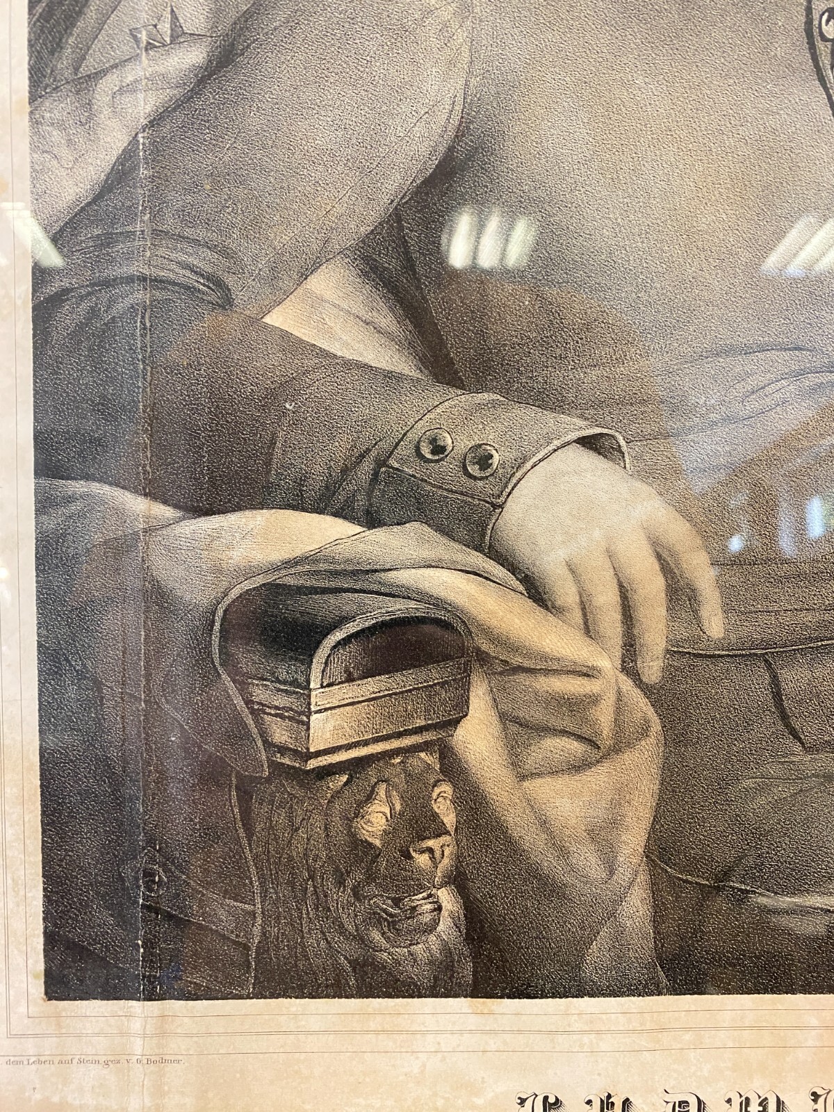 Grosser Druck gerahmt hinter Glas mit dem Portrait Ludwig I – Bild 9