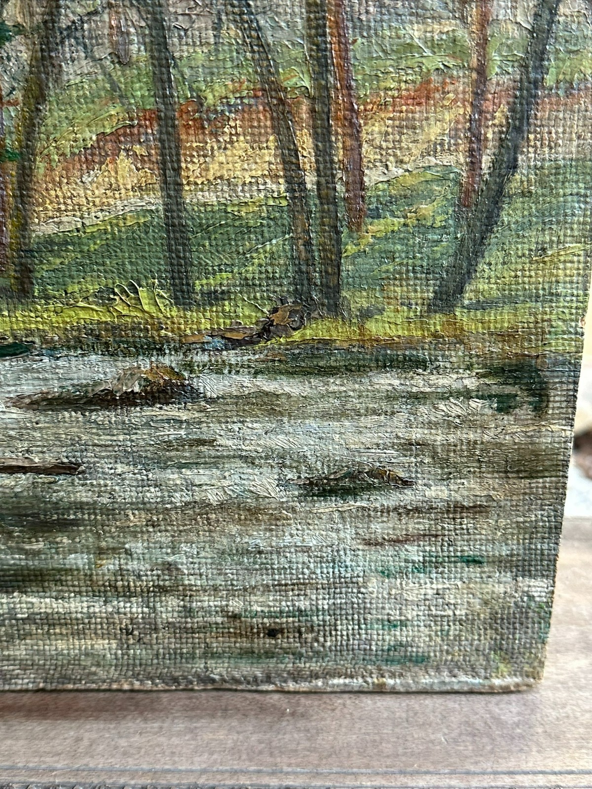 ÖLGEMÄLDE GEMÄLDE FLUSS IM WALD LANDSCHAFT WOHL RICHARD MUND – Bild 6