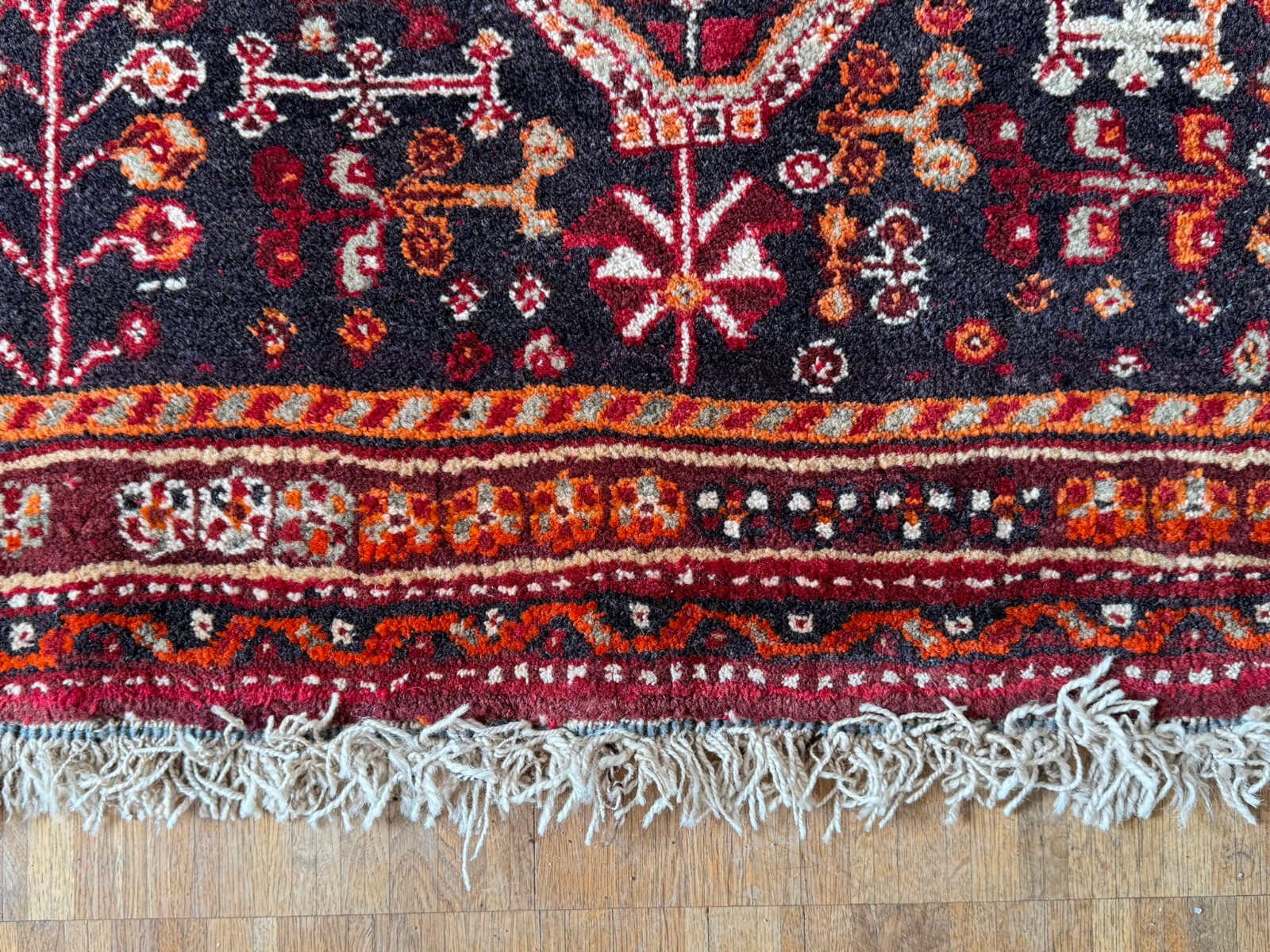 ALTER ORIENTTEPPICH TEPPICH AUS WOLLE HANDGEKNÜPFT 245x158cm – Bild 6
