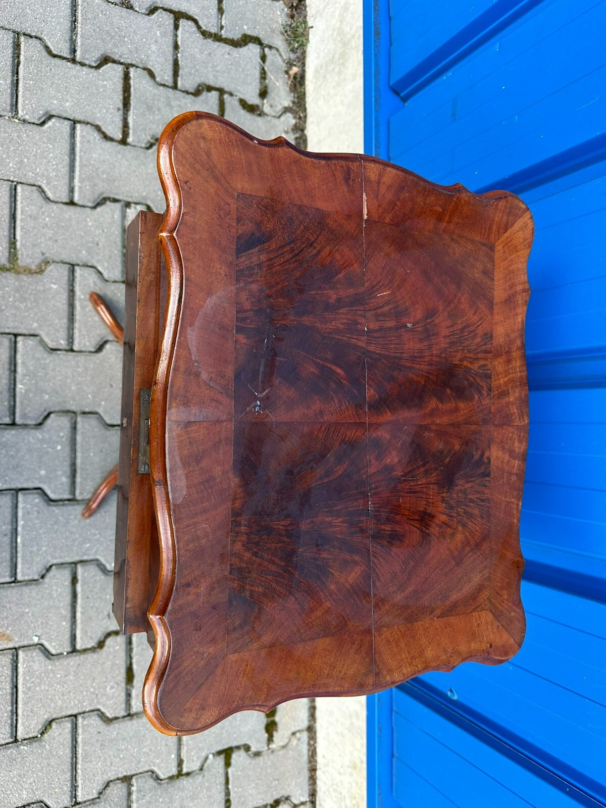 ANTIKER BEISTELLTISCH NÄHTISCH UM 1860 MAHAGONI LOUIS PHILIPPE – Bild 4