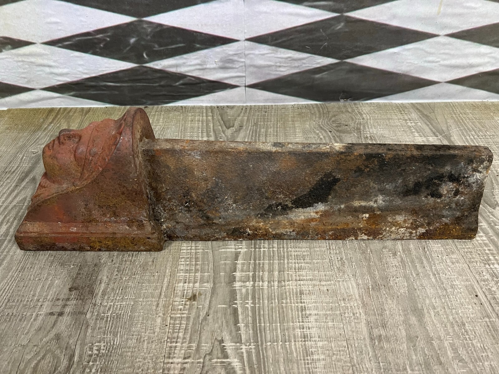 ANTIKE KAMINBÖCKE AUS EISEN HISTORISMUS UM 1880 GESICHTER 19 TES JHDT – Bild 8