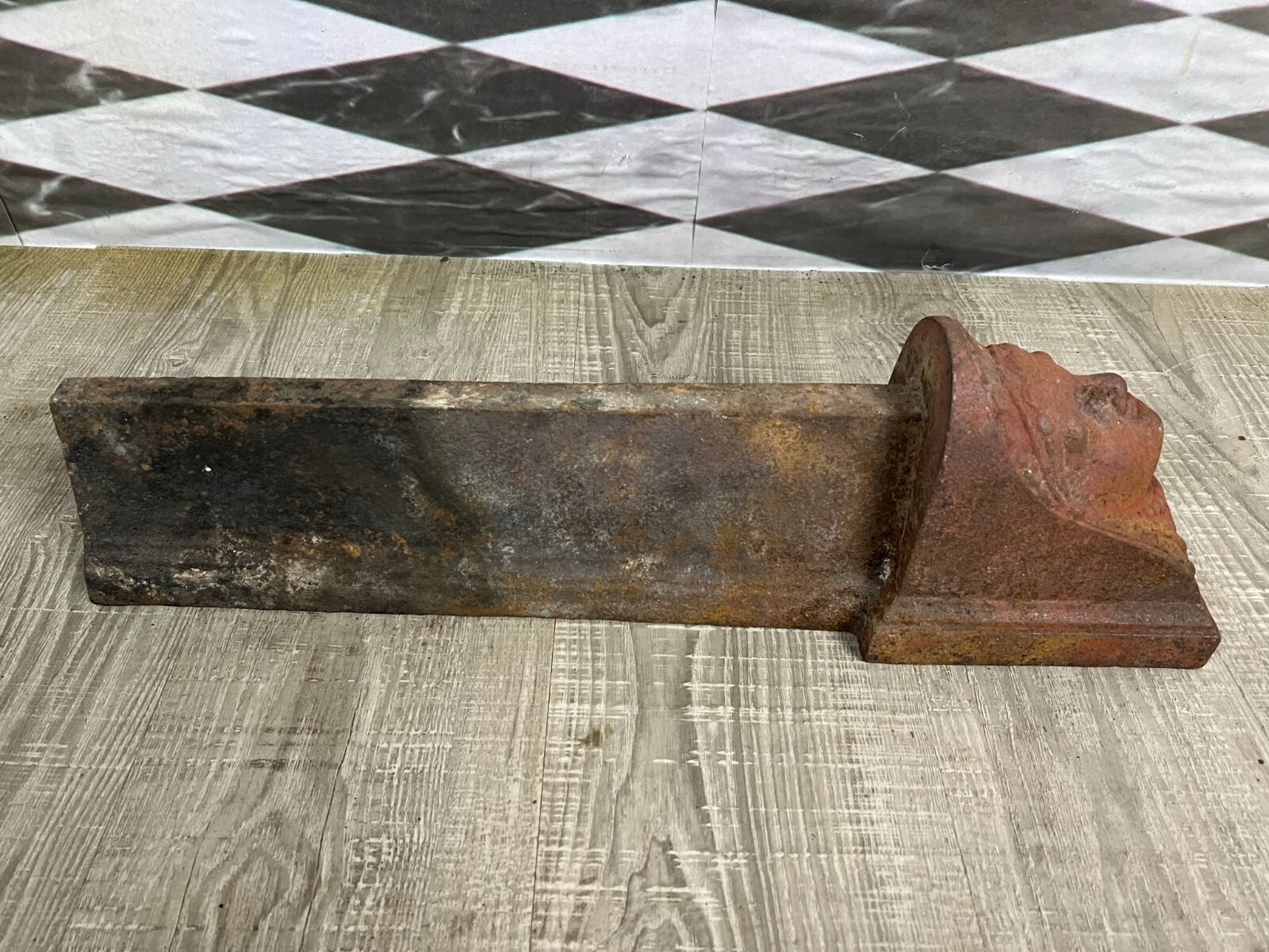 ANTIKE KAMINBÖCKE AUS EISEN HISTORISMUS UM 1880 GESICHTER 19 TES JHDT – Bild 9